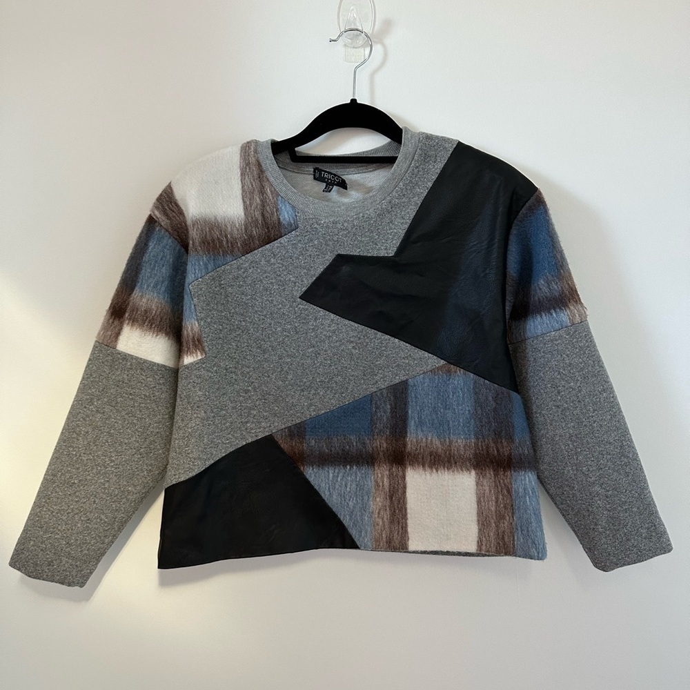 Tricot Chic colorblock wool jumper sweater size 4